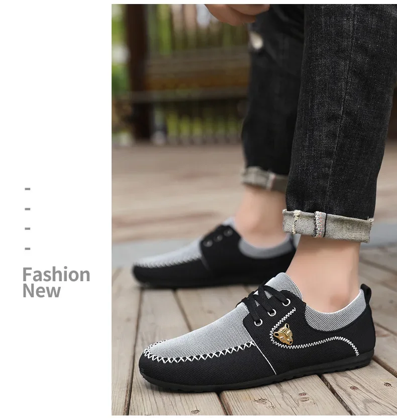 Mens Loafers Slip on Casual Shoes for Male 2024 New Breathable Canvas Driving Flats Comfortable Mocassins Non Slip Plus Size Mens Loafers Slip on Casual Shoes for Male 2024 New Breathable Canvas Driving Flats Comfortable Mocassins Non Slip Plus Size