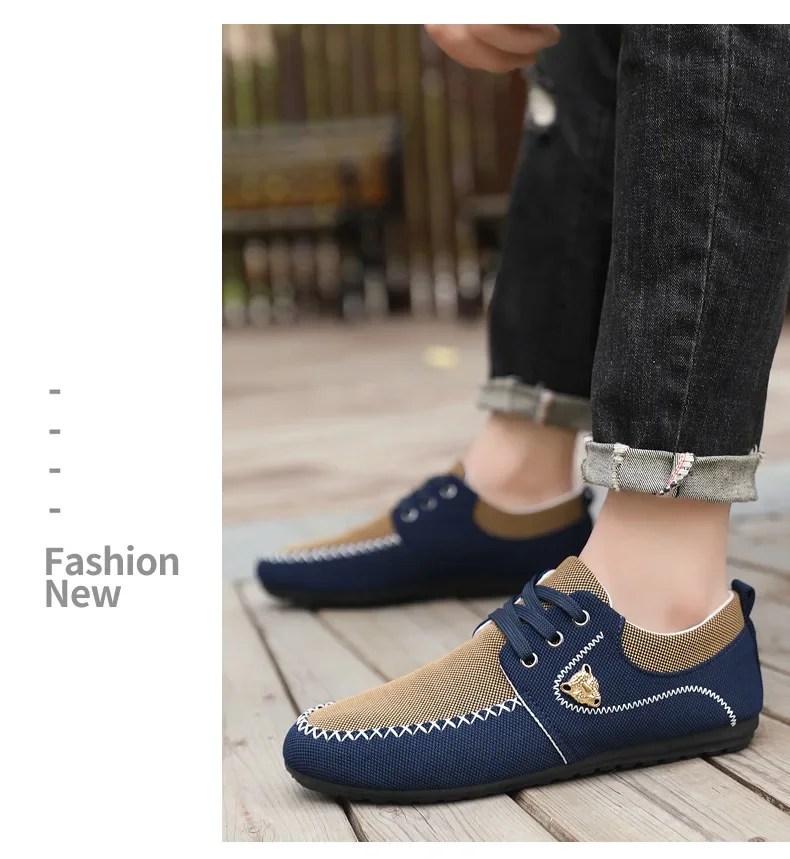 Mens Loafers Slip on Casual Shoes for Male 2024 New Breathable Canvas Driving Flats Comfortable Mocassins Non Slip Plus Size Mens Loafers Slip on Casual Shoes for Male 2024 New Breathable Canvas Driving Flats Comfortable Mocassins Non Slip Plus Size