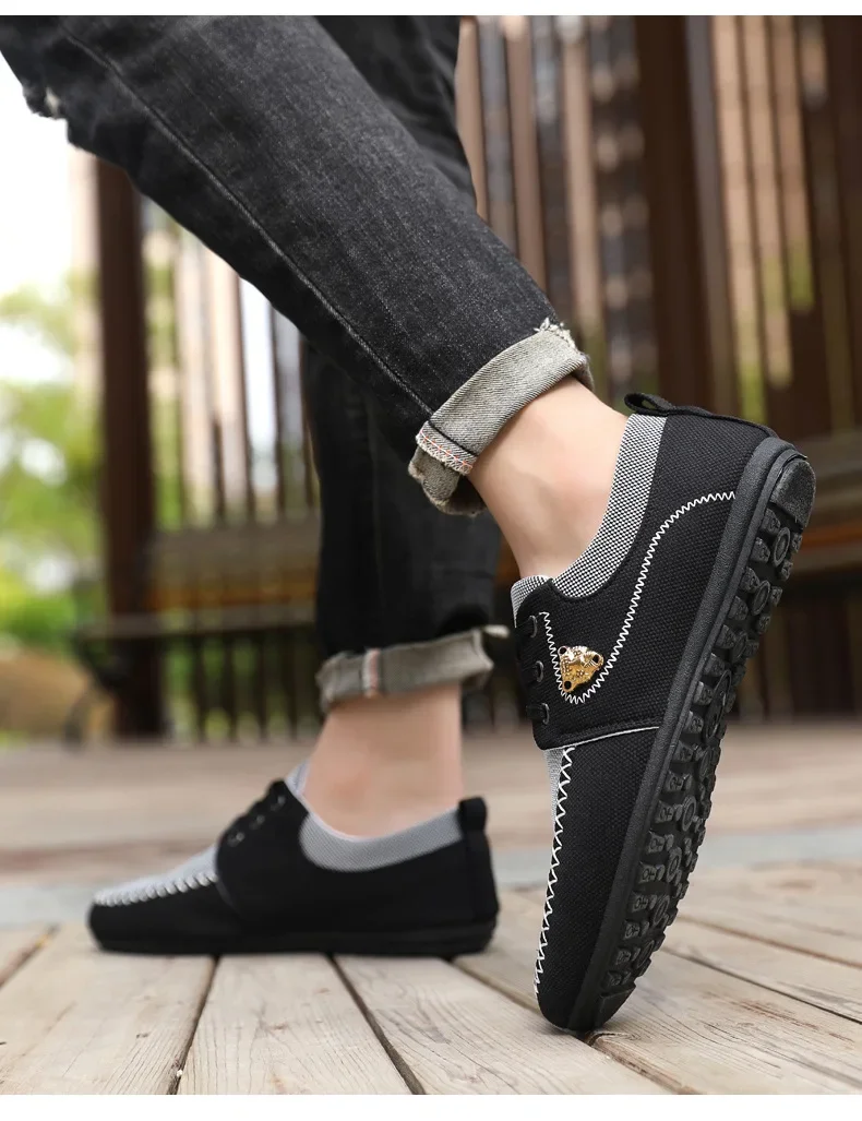 Mens Loafers Slip on Casual Shoes for Male 2024 New Breathable Canvas Driving Flats Comfortable Mocassins Non Slip Plus Size Mens Loafers Slip on Casual Shoes for Male 2024 New Breathable Canvas Driving Flats Comfortable Mocassins Non Slip Plus Size