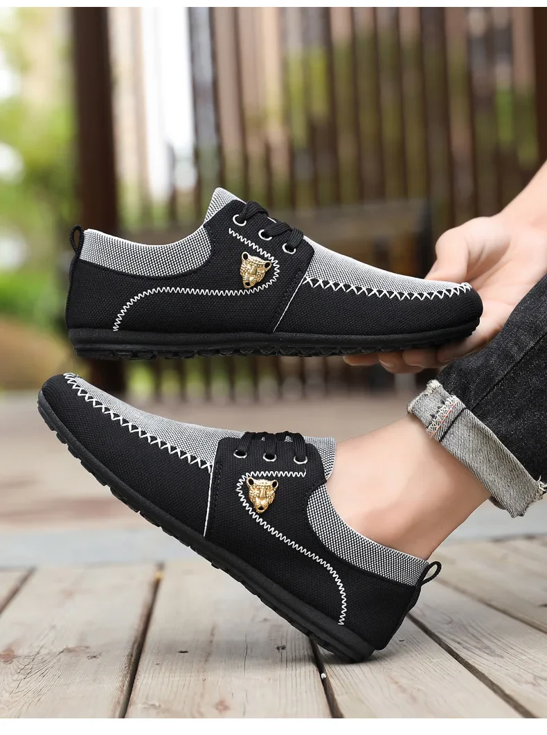 Mens Loafers Slip on Casual Shoes for Male 2024 New Breathable Canvas Driving Flats Comfortable Mocassins Non Slip Plus Size Mens Loafers Slip on Casual Shoes for Male 2024 New Breathable Canvas Driving Flats Comfortable Mocassins Non Slip Plus Size