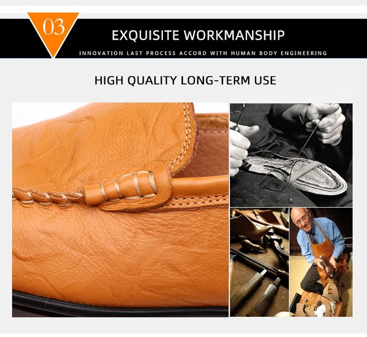 Men Loafers Leather Shoes For Men Casual Shoes Moccasins Breathable Sneakers Men Driving Shoes Comfort Flats