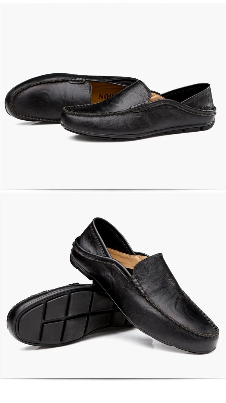 Men Loafers Leather Shoes For Men Casual Shoes Moccasins Breathable Sneakers Men Driving Shoes Comfort Flats