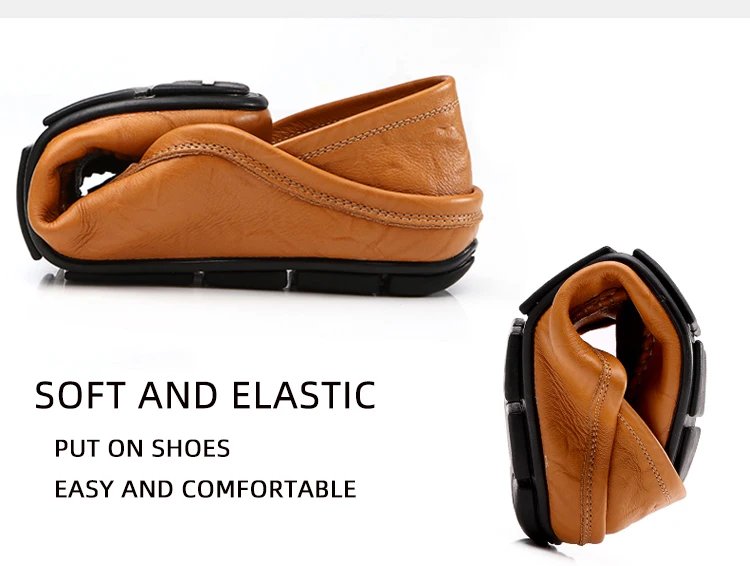 Men Loafers Leather Shoes For Men Casual Shoes Moccasins Breathable Sneakers Men Driving Shoes Comfort Flats