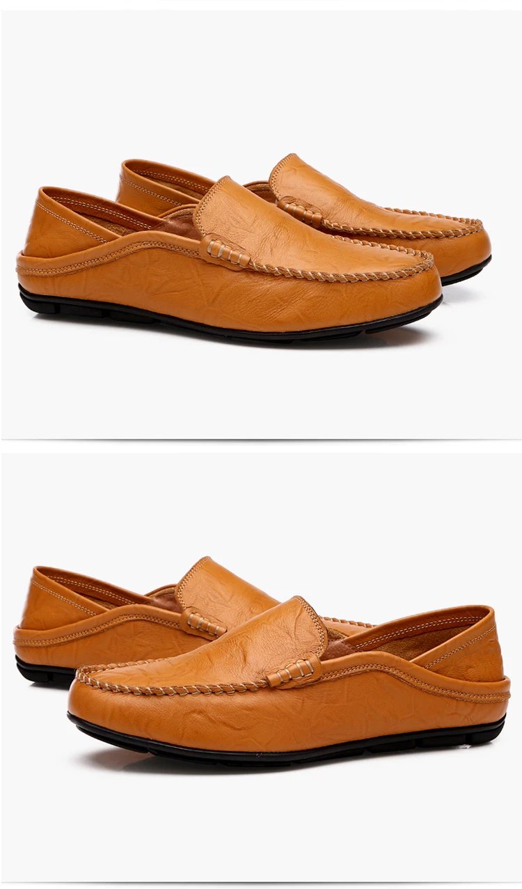 Men Loafers Leather Shoes For Men Casual Shoes Moccasins Breathable Sneakers Men Driving Shoes Comfort Flats