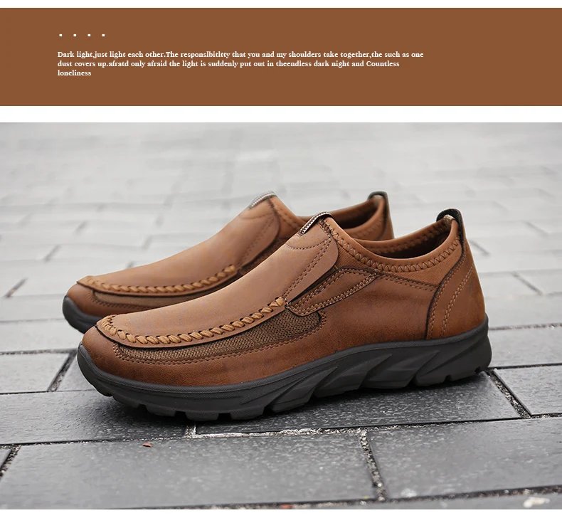 Men Casual Shoes Breathable Loafers Sneakers 2023 New Fashion Comfortable Flat Handmade Retro Leisure Loafers Shoes Men Shoes