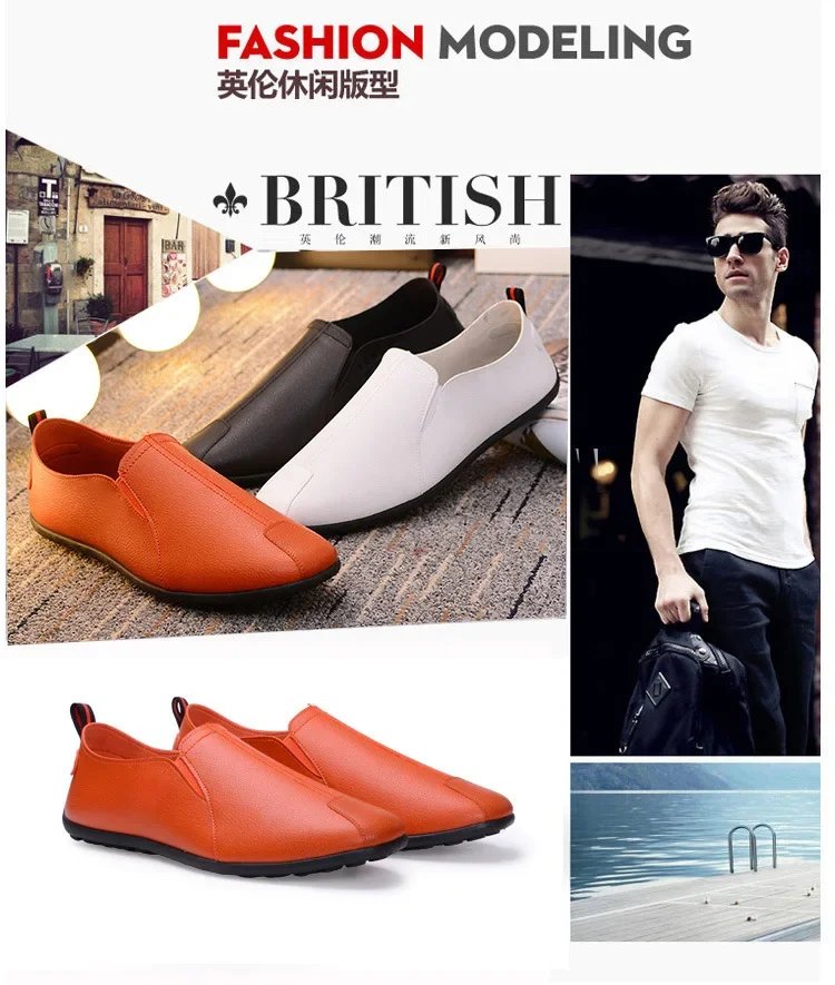 MENs Leather Loafers Casual Driving Shoes for Man Lightweight Slip on Fashion Flats Breathable Comfortable Moccasins