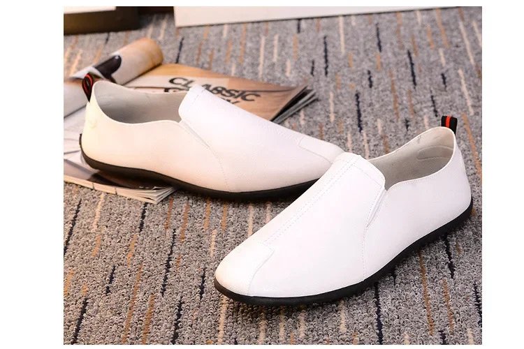 MENs Leather Loafers Casual Driving Shoes for Man Lightweight Slip on Fashion Flats Breathable Comfortable Moccasins