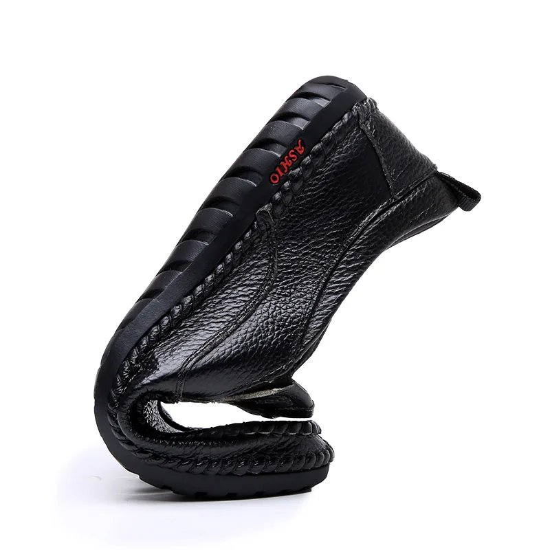 Breathable Genuine Leather Men Shoes Summer Slip On Loafers Men Casual Leather Shoes Blue Flats Hot Sale Driving Shoes Moccasins