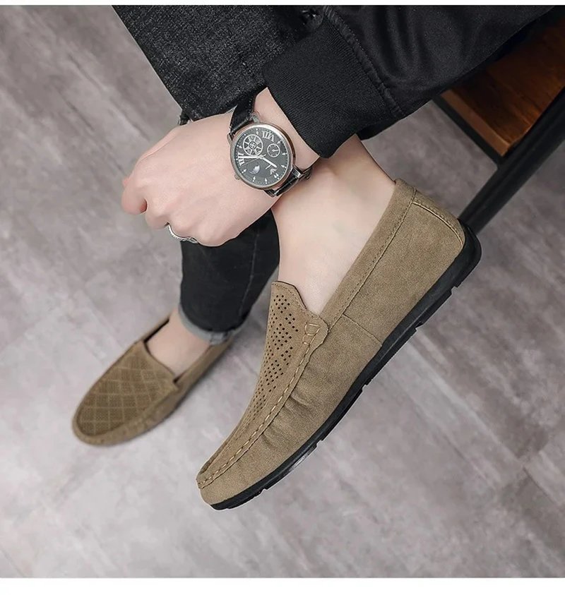 Men's Breathable Hollow Casual Men's Shoes 2023 Summer New Loafers Men Business Shoes Designer Loafers Shoe