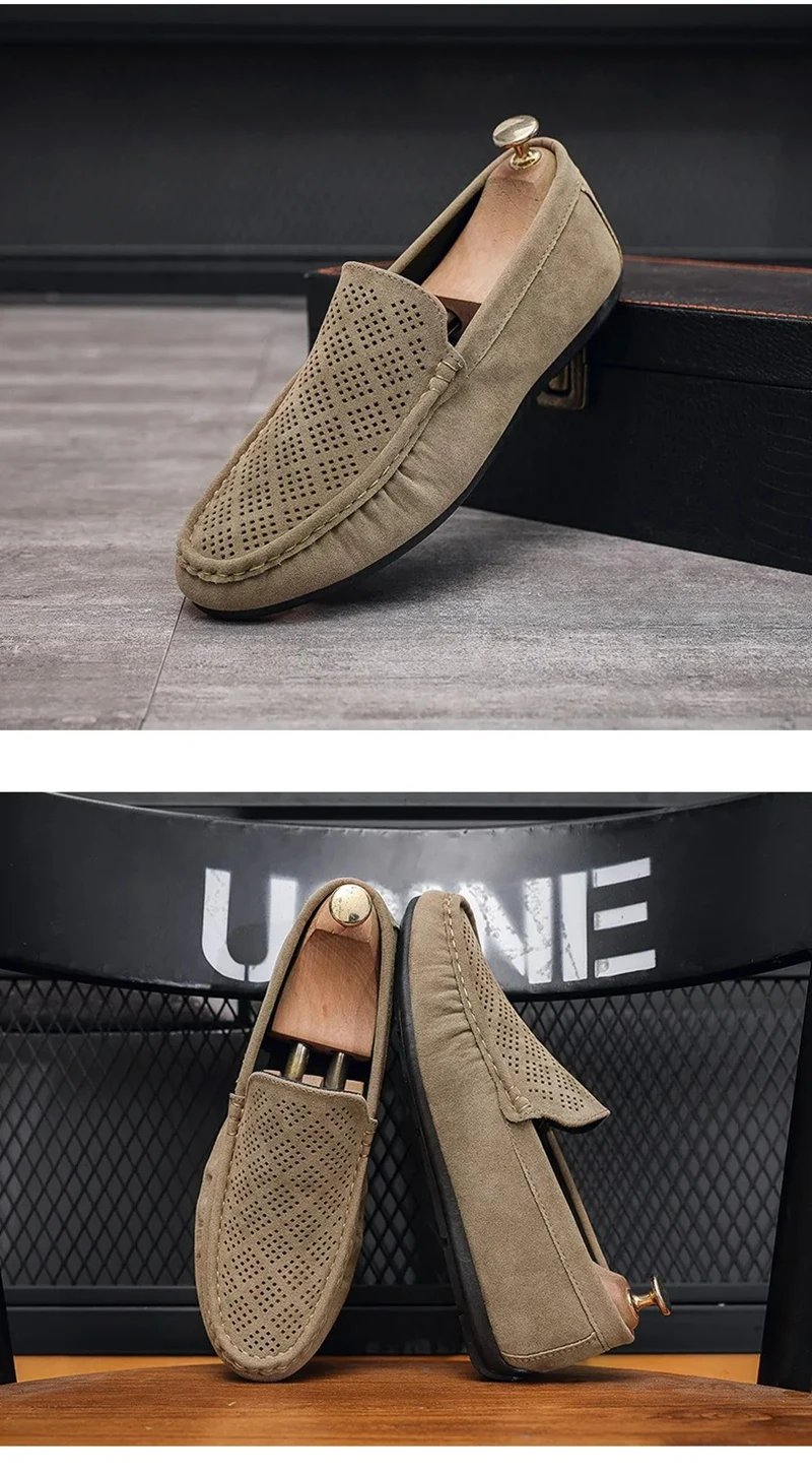 Men's Breathable Hollow Casual Men's Shoes 2023 Summer New Loafers Men Business Shoes Designer Loafers Shoe
