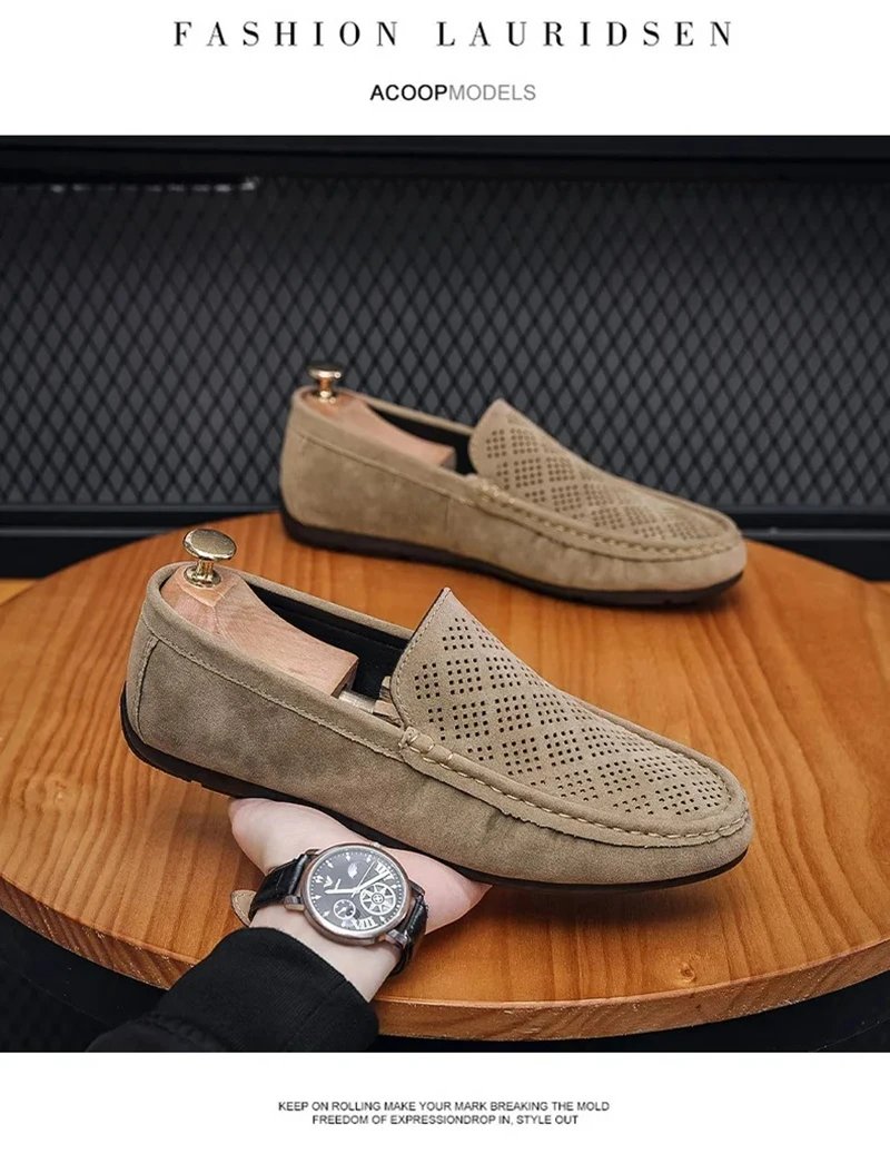 Men's Breathable Hollow Casual Men's Shoes 2023 Summer New Loafers Men Business Shoes Designer Loafers Shoe