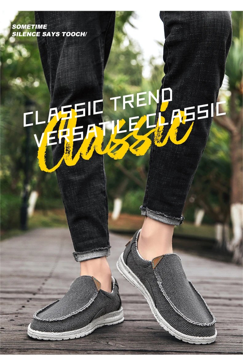 Summer Breathable Canvas Shoes Men Loafers Slip On Light Sneakers Comfty Casual Men Shoes Lightweight Flats Men Walking Zapatos