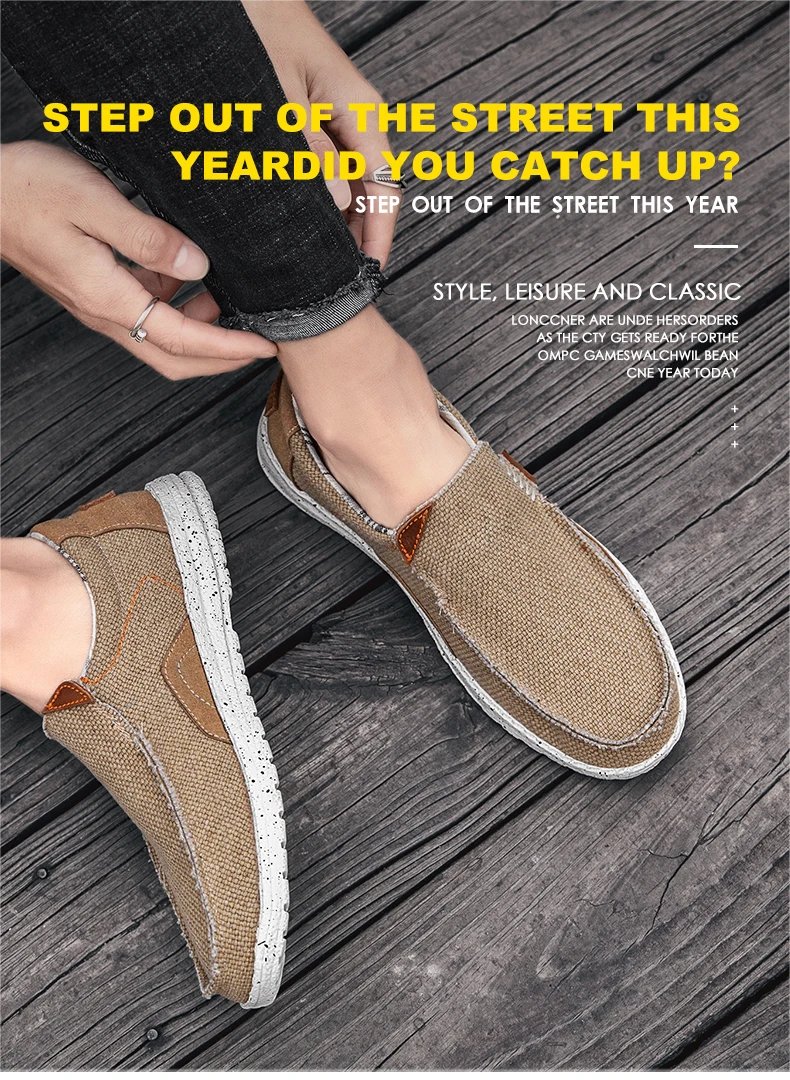 Summer Breathable Canvas Shoes Men Loafers Slip On Light Sneakers Comfty Casual Men Shoes Lightweight Flats Men Walking Zapatos