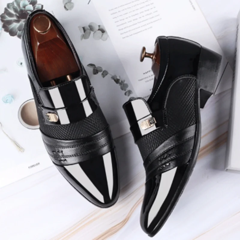 Former Men Shoe PU Leather Shoes for Men Luxury Plus Size Party Office Business Casual Shoes Loafers Zapatos De Vestir Hombre
