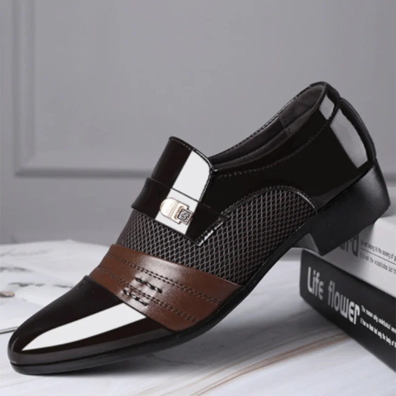 Former Men Shoe PU Leather Shoes for Men Luxury Plus Size Party Office Business Casual Shoes Loafers Zapatos De Vestir Hombre