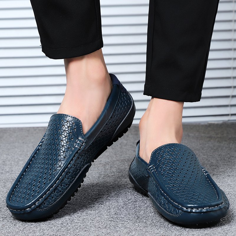 Summer Luxury Brand Men Casual Shoes Soft Genuine Leather Mens Loafers Moccasins Italian Designer Breathable Slip on Boat Shoes Summer Luxury Brand Men Casual Shoes Soft Genuine Leather Mens Loafers Moccasins Italian Designer Breathable Slip on Boat Shoes