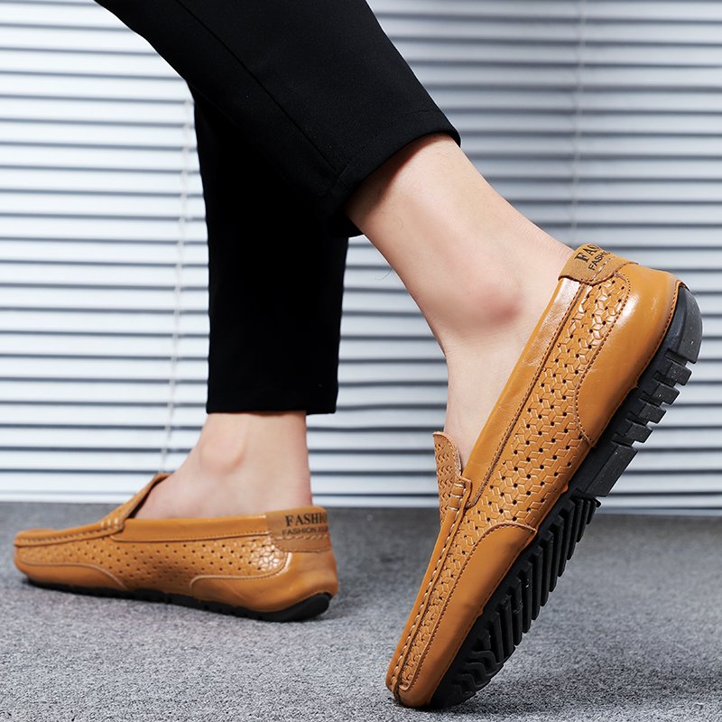 Summer Luxury Brand Men Casual Shoes Soft Genuine Leather Mens Loafers Moccasins Italian Designer Breathable Slip on Boat Shoes Summer Luxury Brand Men Casual Shoes Soft Genuine Leather Mens Loafers Moccasins Italian Designer Breathable Slip on Boat Shoes