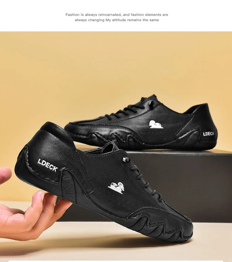 Leather Casual Shoes Sneakers for Men Comfortable Summer Walking Designer Loafers Moccasin 2023 New In Luxury Sports Shoes Man