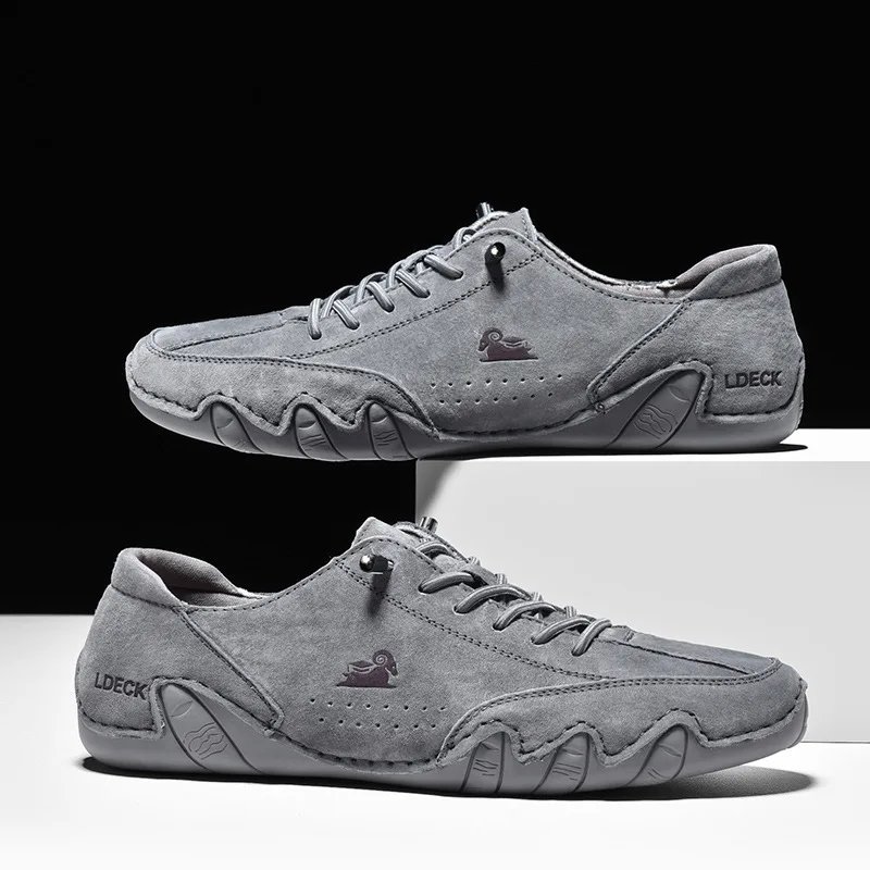 Leather Casual Shoes Sneakers for Men Comfortable Summer Walking Designer Loafers Moccasin 2023 New In Luxury Sports Shoes Man