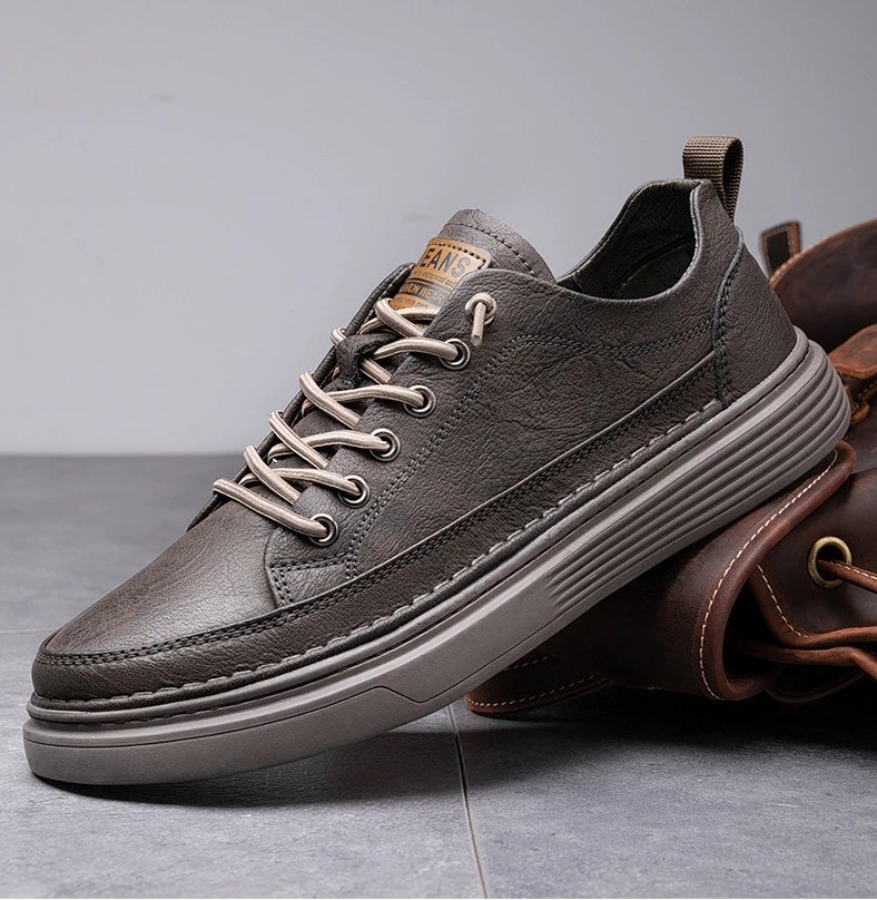 Classic Men's Sneakers Platform Slip on Casual Shoes for Men Leather Sneakers New Comfort Flat Shoes Spring Men's Loafers Shoes