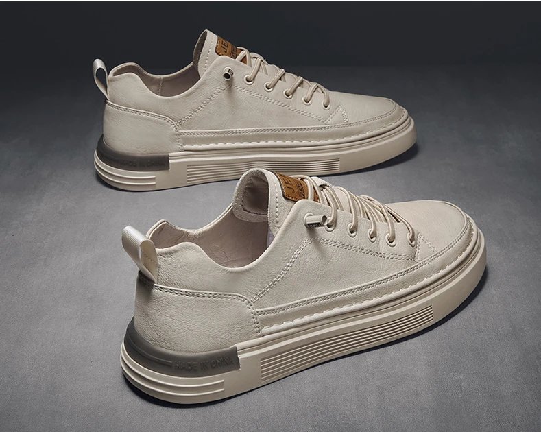 Classic Men's Sneakers Platform Slip on Casual Shoes for Men Leather Sneakers New Comfort Flat Shoes Spring Men's Loafers Shoes