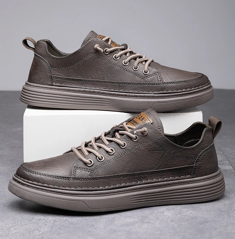 Classic Men's Sneakers Platform Slip on Casual Shoes for Men Leather Sneakers New Comfort Flat Shoes Spring Men's Loafers Shoes