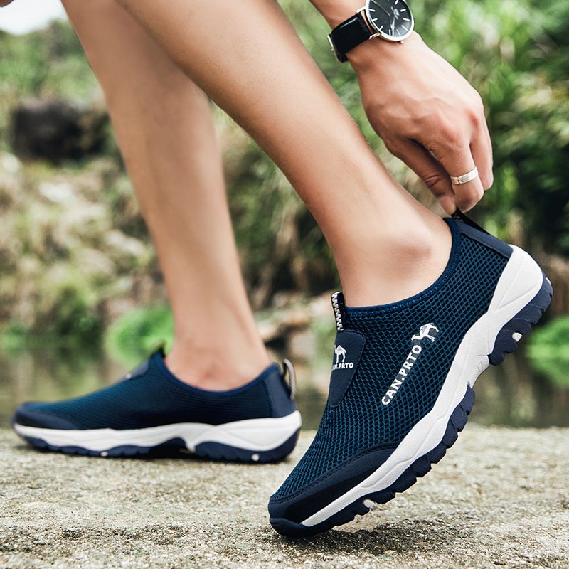 Fashion Summer Shoes Men Casual Shoes Mesh outdoor Breathable Slip-on Flats Men Sneakers Comfortable Water Loafers Zapatillas