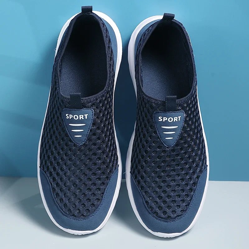 2023 New Sneakers Men Breathable Mesh Lightweight Casual Walking Man Shoes Slip-On Driving Men Loafers Zapatos Casuales