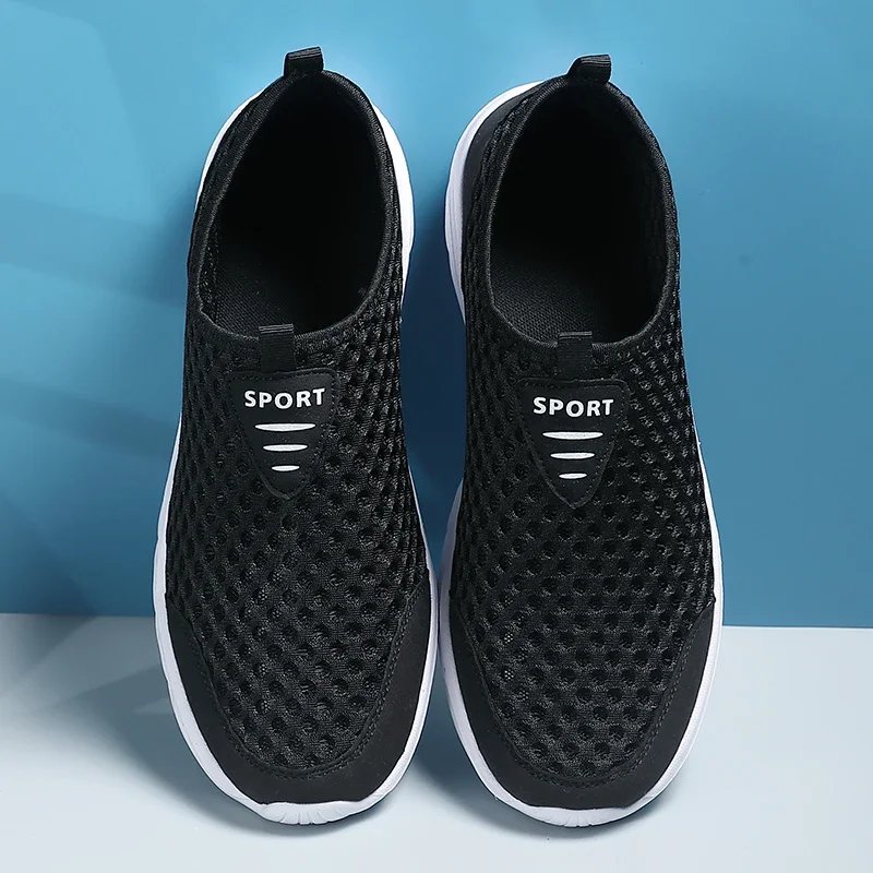 2023 New Sneakers Men Breathable Mesh Lightweight Casual Walking Man Shoes Slip-On Driving Men Loafers Zapatos Casuales