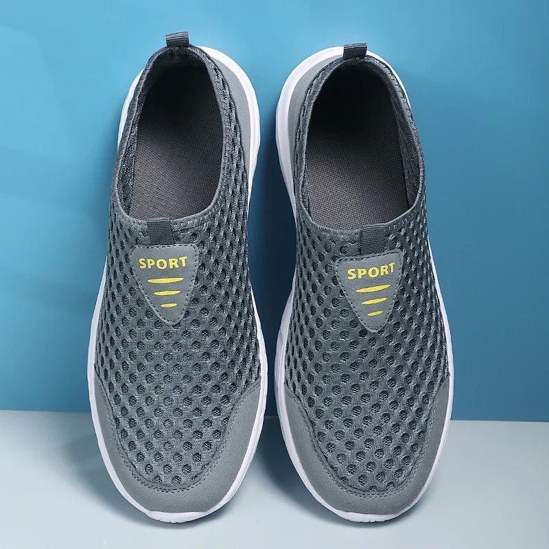 2023 New Sneakers Men Breathable Mesh Lightweight Casual Walking Man Shoes Slip-On Driving Men Loafers Zapatos Casuales