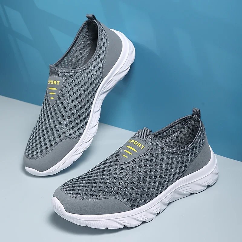 2023 New Sneakers Men Breathable Mesh Lightweight Casual Walking Man Shoes Slip-On Driving Men Loafers Zapatos Casuales