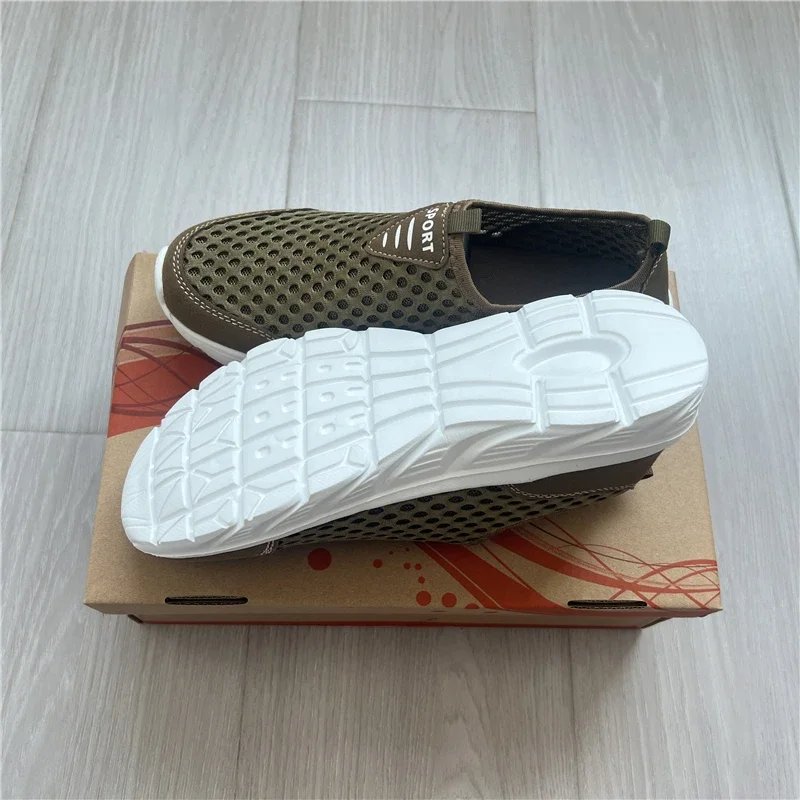 2023 New Sneakers Men Breathable Mesh Lightweight Casual Walking Man Shoes Slip-On Driving Men Loafers Zapatos Casuales