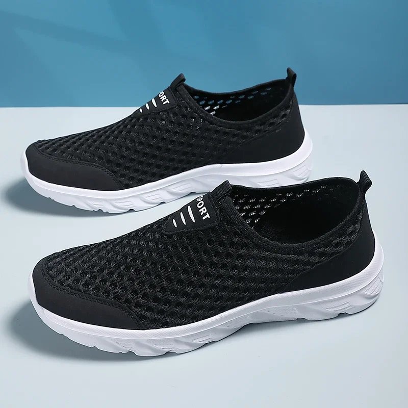 2023 New Sneakers Men Breathable Mesh Lightweight Casual Walking Man Shoes Slip-On Driving Men Loafers Zapatos Casuales