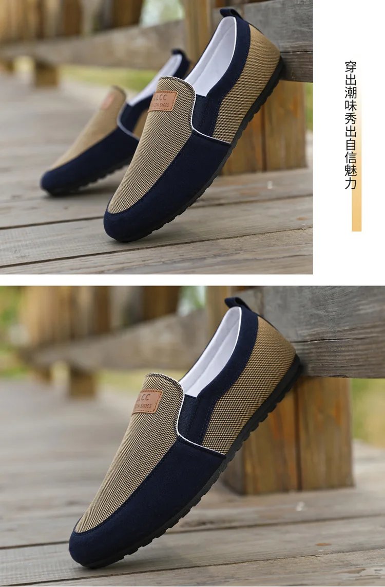 Shoes for Men Casual Slip on Loafers Plus Size Breathable Canvas Driving Shoes Office Walking Flats Non Slip Moccasins Shoes for Men Casual Slip on Loafers Plus Size Breathable Canvas Driving Shoes Office Walking Flats Non Slip Moccasins