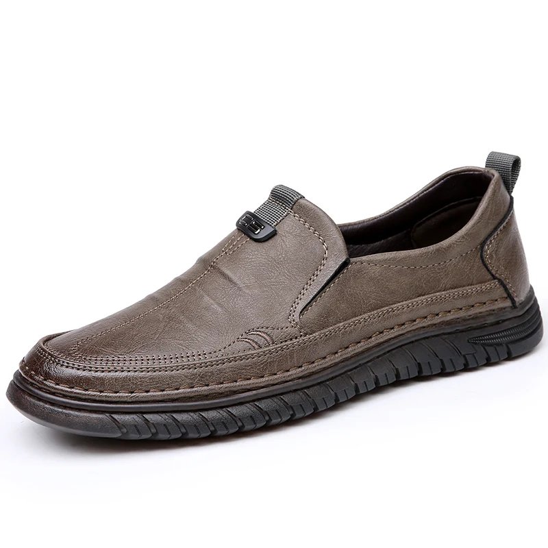 Handmade Cow Leather Shoes for Men Business Casual Shoes Lightweight Soft Bottom Loafers Driving Flat Shoe Slip on Male Footwear