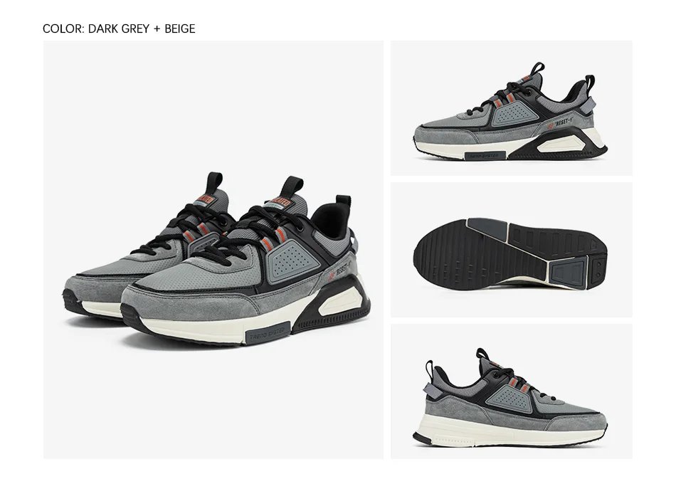 Baasploa Men Casual Waterproof Running Shoes Fashion Leather Skateboard Shoes Non-slip Wear-resistant Male Sport Shoes New