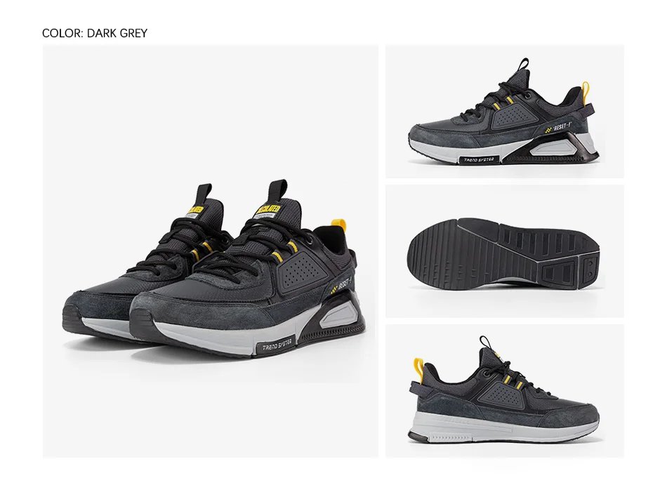 Baasploa Men Casual Waterproof Running Shoes Fashion Leather Skateboard Shoes Non-slip Wear-resistant Male Sport Shoes New