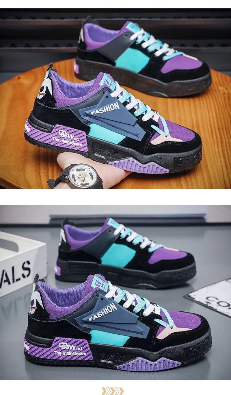 New Men&lsquo;s Sneakers Fashion Skateboard Shoes Outdoor Casual Running Shoes For Men Lace-up Platform Tenis Shoes Zapatillas Hombre