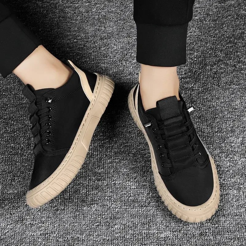 Men Casual Shoes Breathable Black Sneakers Fashion Driving Walking Tennis Shoes for Male Skate Flats Zapatillas Hombre