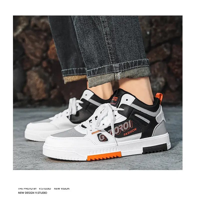 Youth High Top Sneakers For Men New Fashion Brand Good Quality Casual Men's Shoes Comfortable Non-slip Man Flat Skateboard Shoes