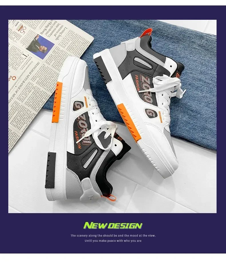 Youth High Top Sneakers For Men New Fashion Brand Good Quality Casual Men's Shoes Comfortable Non-slip Man Flat Skateboard Shoes