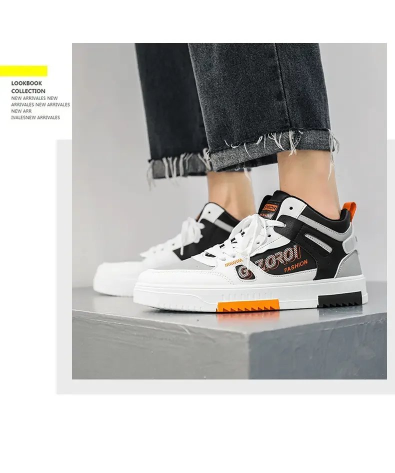 Youth High Top Sneakers For Men New Fashion Brand Good Quality Casual Men's Shoes Comfortable Non-slip Man Flat Skateboard Shoes