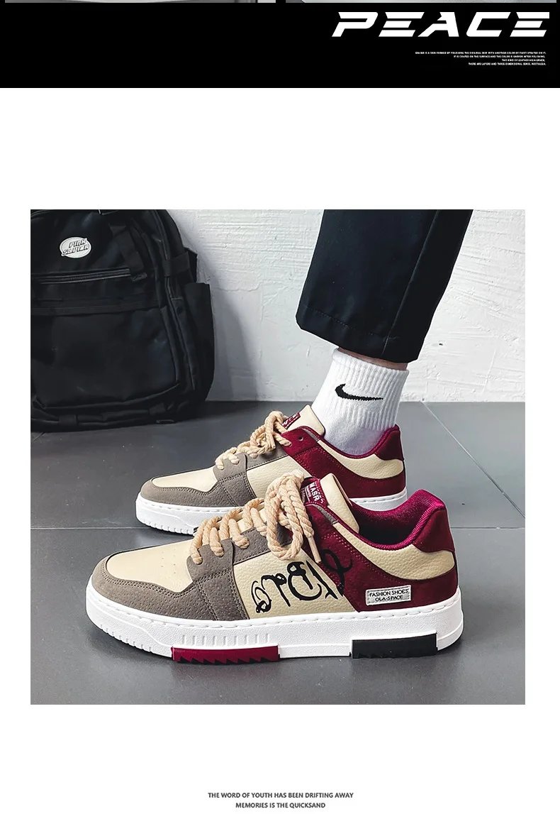 Men Fashion Sneakers Casual Skate Shoes Low Top 2023 Spring Autumn Lightweight Shoes for Male Men Fashion Sneakers Casual Skate Shoes Low Top 2023 Spring Autumn Lightweight Shoes for Male