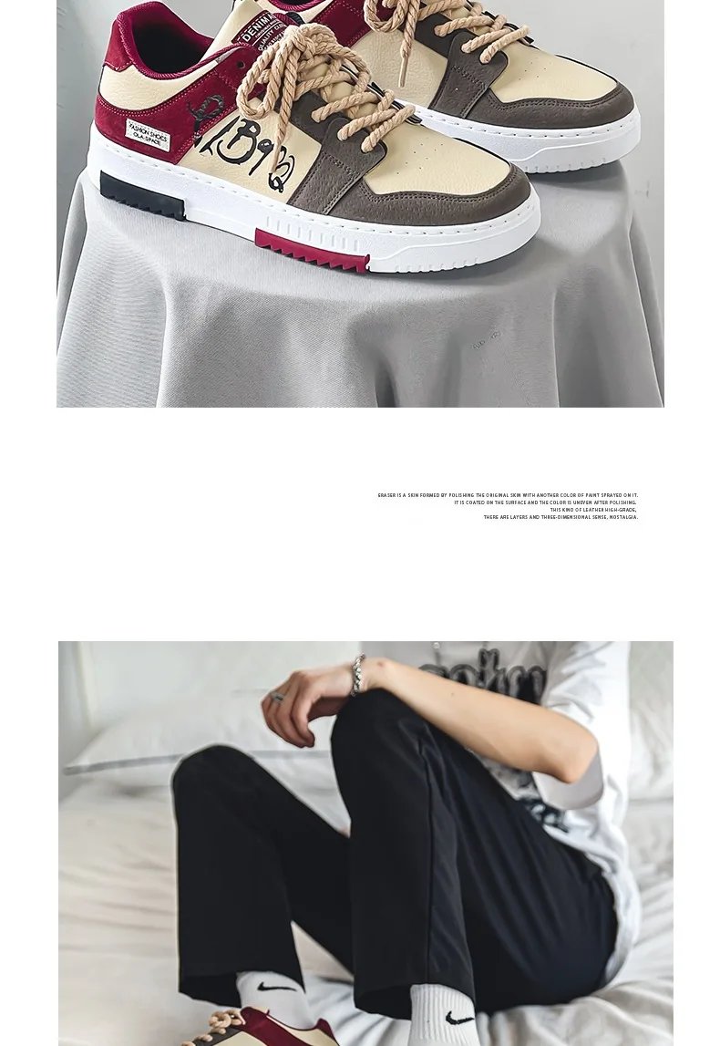 Men Fashion Sneakers Casual Skate Shoes Low Top 2023 Spring Autumn Lightweight Shoes for Male Men Fashion Sneakers Casual Skate Shoes Low Top 2023 Spring Autumn Lightweight Shoes for Male