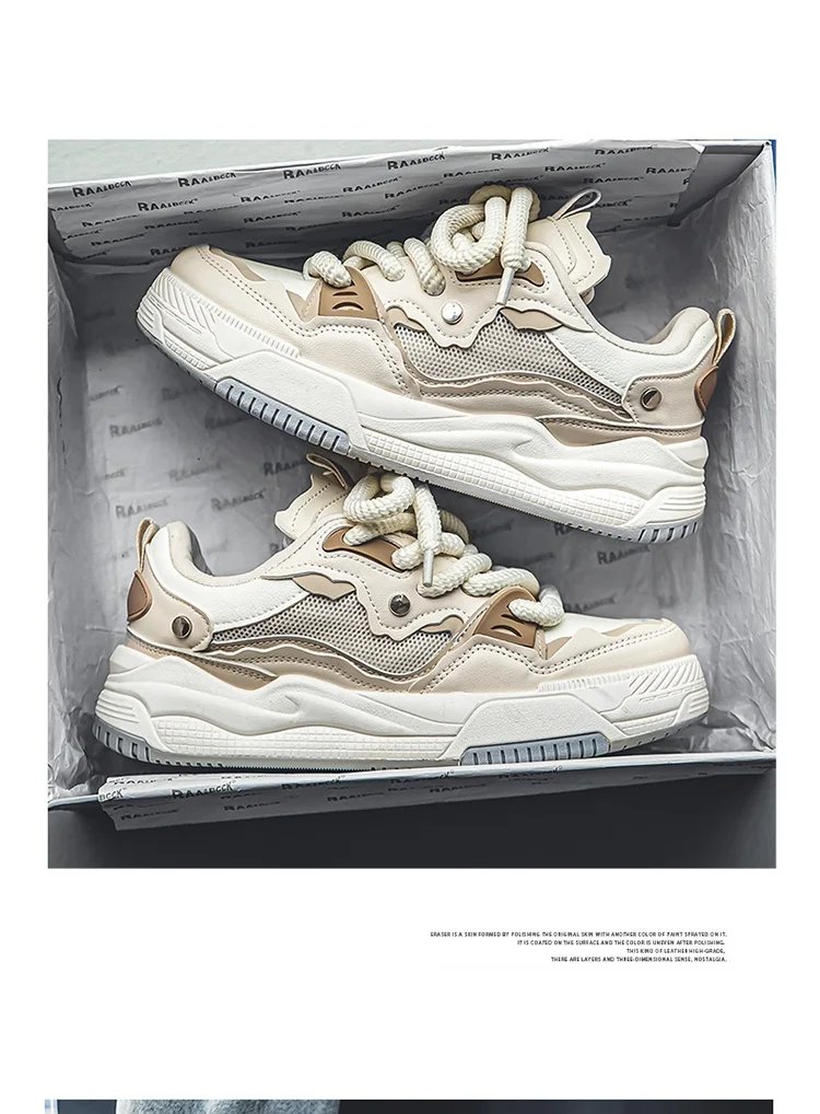 New thick sole niche board shoes, casual outdoor sports skateboard shoes, student shoes, versatile men's shoes