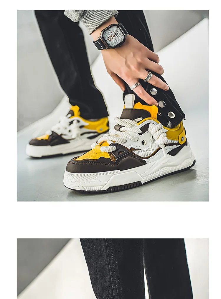 New thick sole niche board shoes, casual outdoor sports skateboard shoes, student shoes, versatile men's shoes