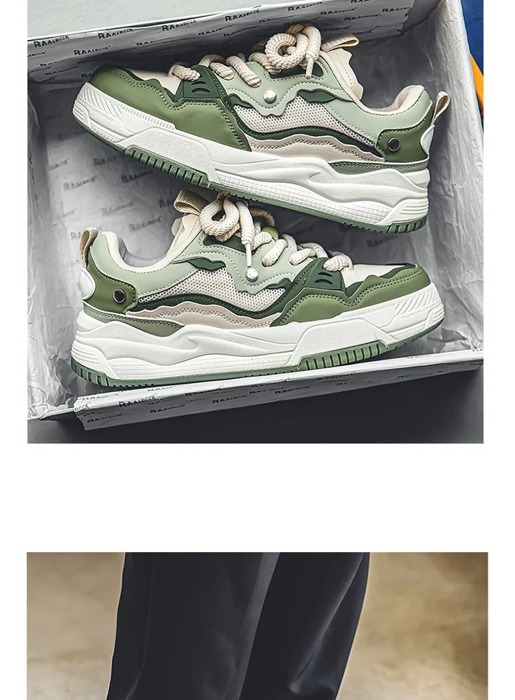 New thick sole niche board shoes, casual outdoor sports skateboard shoes, student shoes, versatile men's shoes