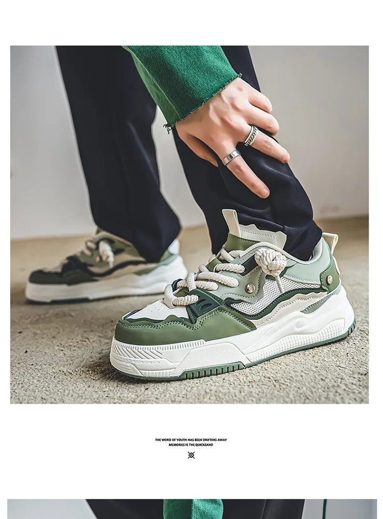 New thick sole niche board shoes, casual outdoor sports skateboard shoes, student shoes, versatile men's shoes