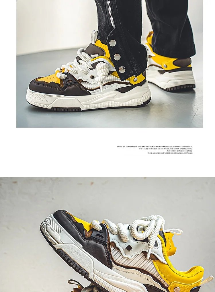 New thick sole niche board shoes, casual outdoor sports skateboard shoes, student shoes, versatile men's shoes