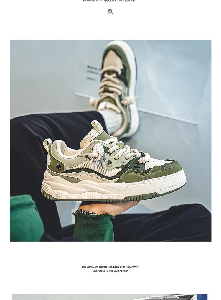 New thick sole niche board shoes, casual outdoor sports skateboard shoes, student shoes, versatile men's shoes